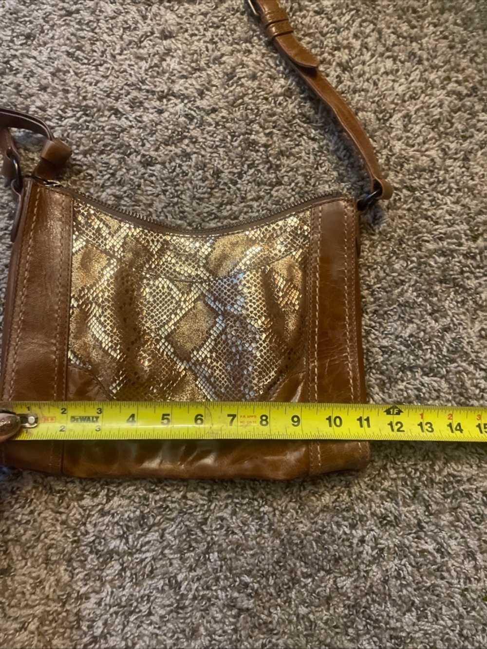 Frye brown leather crossbody
